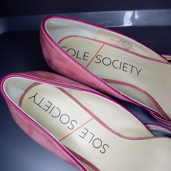 Sole Society Pink Danna Suede Wedges - Picture 3 of 11